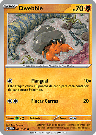 Dwebble (051/086) - Carta Avulsa Pokemon