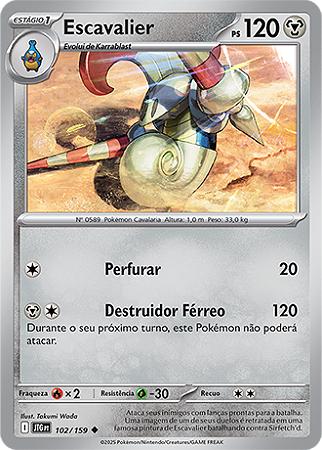 Escavalier (102/159) - Carta Avulsa Pokemon