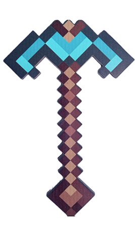 Picareta de Esmeralda Minecraft com 2x Poções em MDF