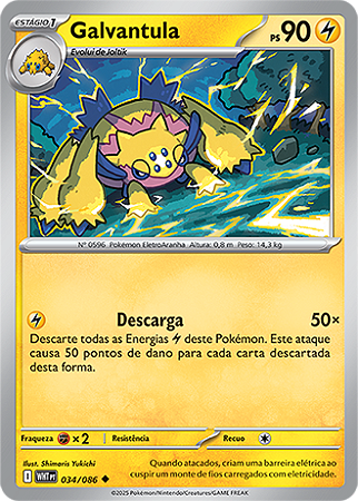 Galvantula (034/086) - Carta Avulsa Pokemon