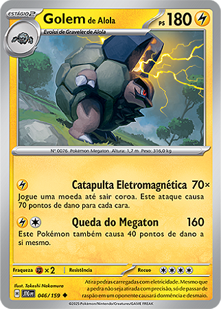Golem de Alola / Alolan Golem (46/159) - Carta Avulsa Pokemon