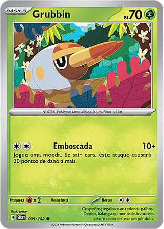 Grubbin (009/142) REV FOIL - Carta Avulsa Pokemon
