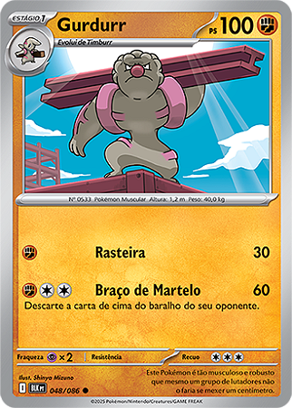 Gurdurr (048/086) - Carta Avulsa Pokemon