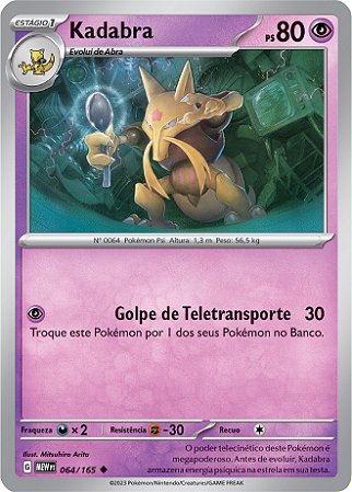 Kadabra (064/165) - Carta Avulsa Pokemon