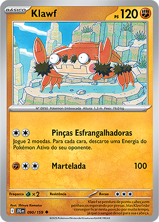 Klawf (090/159) - Carta Avulsa Pokemon