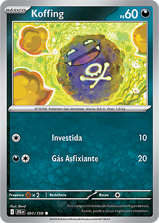 Koffing (091/159) - Carta Avulsa Pokemon