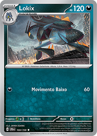 Lokix (100/159) REV FOIL - Carta Avulsa Pokemon