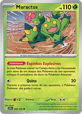 Maractus (008/159) REV FOIL - Carta Avulsa Pokemon