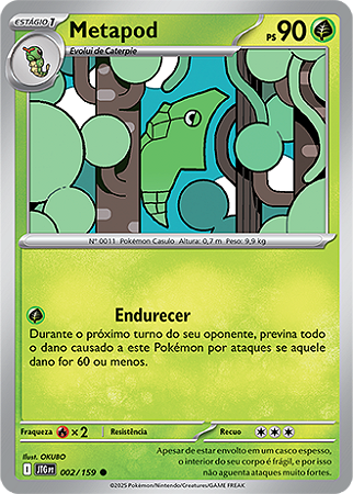 Metapod (002/159) - Carta Avulsa Pokemon