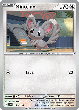 Minccino (125/159) - Carta Avulsa Pokemon