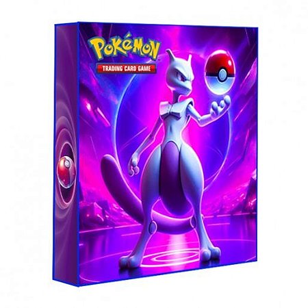 Mini Fichário com 10 Folhas de 4 Bolsos - Pokemon TCG Mewtwo