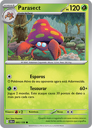 Parasect (005/159) - Carta Avulsa Pokemon