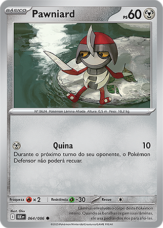 Pawniard (064/086) REV FOIL - Carta Avulsa Pokemon