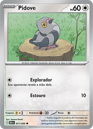 Pidove (071/086) - Carta Avulsa Pokemon