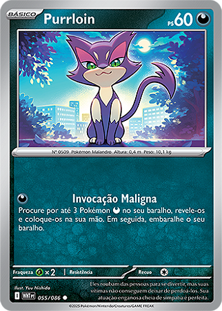Purrloin (055/086) REV FOIL - Carta Avulsa Pokemon