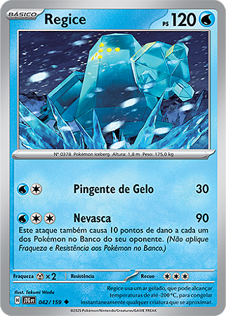 Regice (042/159) - Carta Avulsa Pokemon