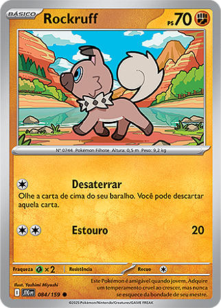 Rockruff (084/159) REV FOIL - Carta Avulsa Pokemon