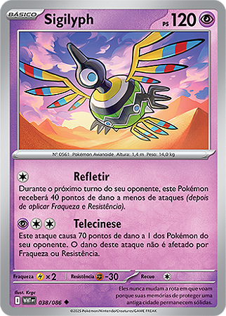 Sigilyph (038/086) - Carta Avulsa Pokemon