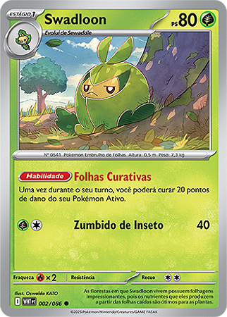 Swadloon (002/086) - Carta Avulsa Pokemon