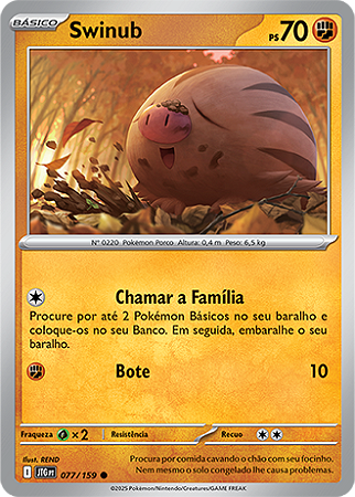 Swinub (077/159) - Carta Avulsa Pokemon