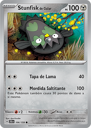 Stunfisk de Galar / Galarian Stunfisk (106/159) - Carta Avulsa Pokemon