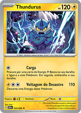 Thundurus (033/086) FOIL - Carta Avulsa Pokemon