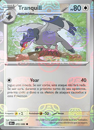 Tranquill (072/086) REV FOIL Master Ball - Carta Avulsa Pokemon