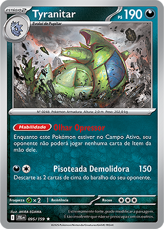 Tyranitar (095/159) FOIL - Carta Avulsa Pokemon