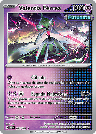Valentia Férrea / Iron Valiant (080/162) FOIL - Carta Avulsa Pokemon