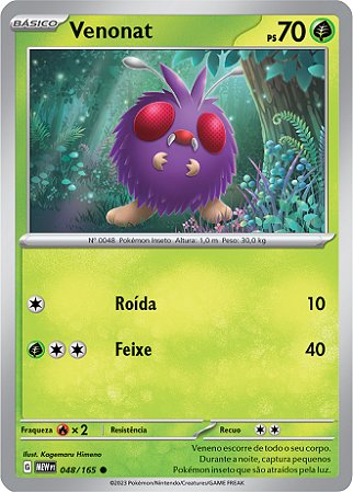 Venonat (048/165) REV FOIL - Carta Avulsa Pokemon