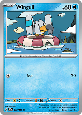 Wingull (038/159) - Carta Avulsa Pokemon