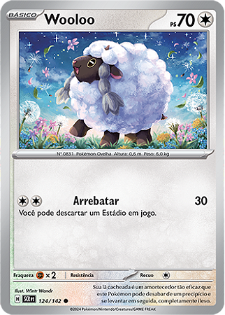 Wooloo (124/142) - Carta Avulsa Pokemon