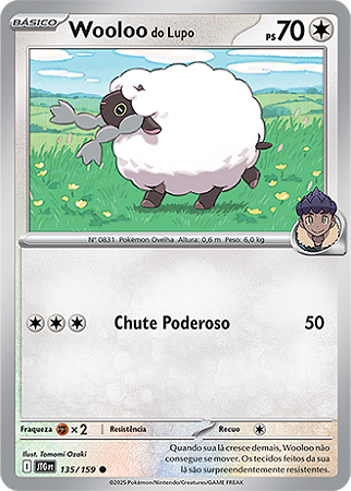 Wooloo do Lupo / Hop's Wooloo (135/159) - Carta Avulsa Pokemon