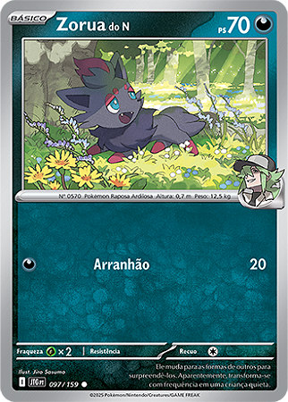 Zorua do N / N's Zorua (097/159) - carta Avulsa Pokemon