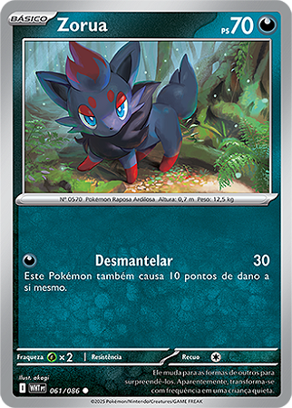 Zorua (061/086) - Carta Avulsa Pokemon