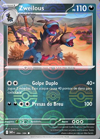Zweilous (066/086) REV FOIL Pokeball - Carta Avulsa Pokemon