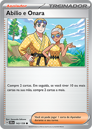 Abílio e Onara / Billy & O'Nare (142/159) - Carta Avulsa Pokemon