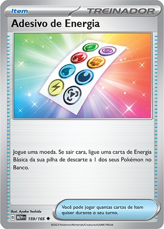 Adesivo de Energia / Energy Sticker (159/165) - Carta Avulsa Pokemon