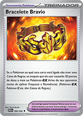 Bracelete Bravio / Brave Bangle (080/086) - Carta Avulsa Pokemon