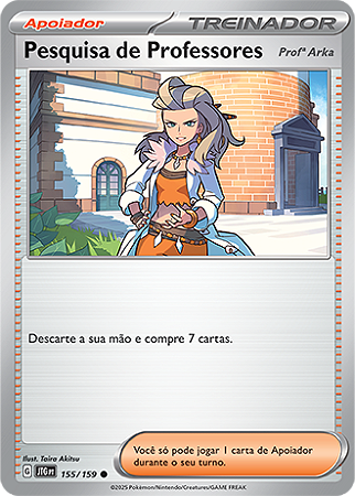 Pesquisa de Professores: Prof. Arka / Professor's Research (Professor Sada) (155/159) - Carta Avulsa Pokemon