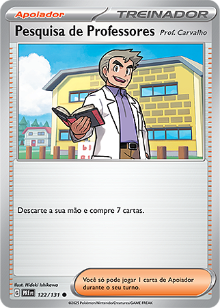 Pesquisa de Professores: Prof. Carvalho / Professor's Research: Professor Oak (122/131) - Carta Avulsa Pokemon