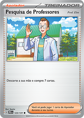 Pesquisa de Professores: Prof. Elm Professor's / Research: Professor Elm (123/131) - Carta Avulsa Pokemon