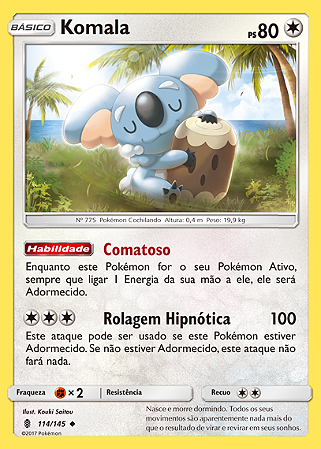 Komala (114/145) REV FOIL - Carta Avulsa Pokemon
