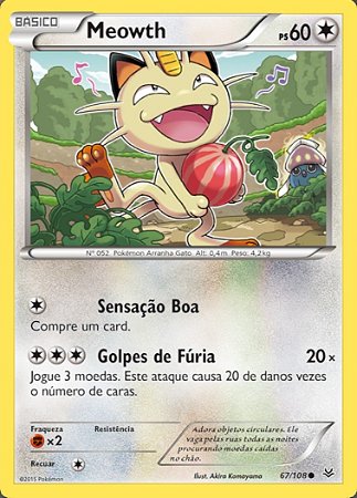 Meowth (67/108) - Carta Avulsa Pokemon