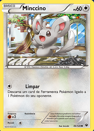 Minccino (86/124) - Carta Avulsa Pokemon