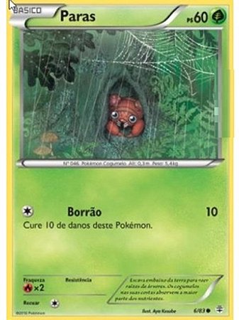 Paras (6/83) - Carta Avulsa Pokemon