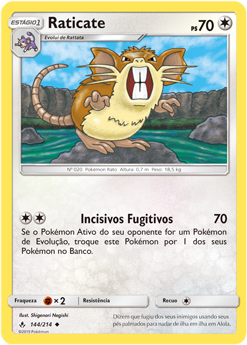 Raticate (144/214) - Carta Avulsa Pokemon