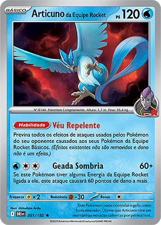 Articuno da Equipe Rocket / Team Rocket's Articuno (051/182) - Carta Avulsa Pokemon