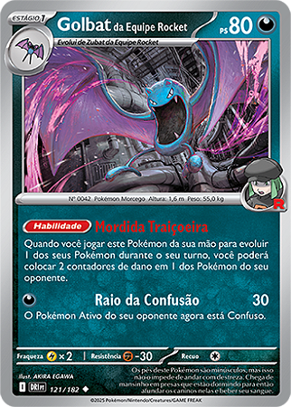 Golbat da Equipe Rocket / Team Rocket's Golbat (121/182) - Carta Avulsa Pokemon