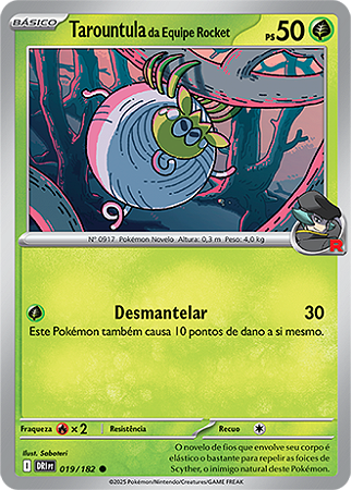 Tarountula da Equipe Rocket / Team Rocket's Tarountula (019/182) - Carta Avulsa Pokemon